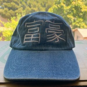 Denim trilionaire dad hat